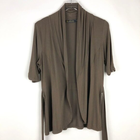 Outback Red Belted Lightweight Cardigan. Brown. Size M - Picture 2 of 13